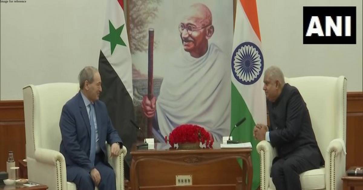 Vice President Jagdeep Dhankhar meets Syrian Foreign Minister Faisal Mekdad in Delhi